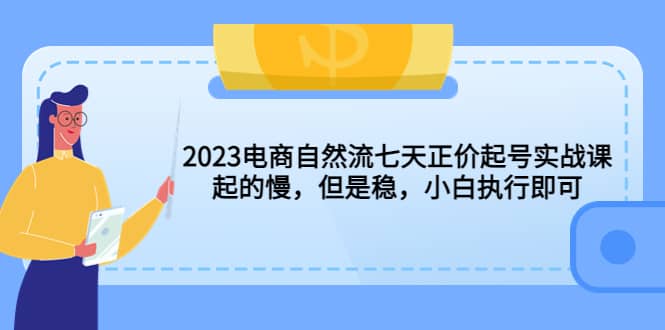 2023电商自然流七天正价起号实战课：起的慢，但是稳，小白执行即可-启创网