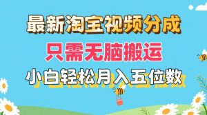 最新淘宝视频分成，只需无脑搬运，小白也能轻松月入五位数，可矩阵批量...-启创网