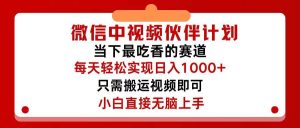 微信中视频伙伴计划，仅靠搬运就能轻松实现日入500+，关键操作还简单，...-启创网