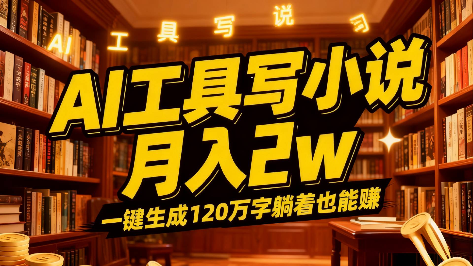 2026年AI工具写小说,一键生成120万字，躺着也能赚，月入2w+-启创网